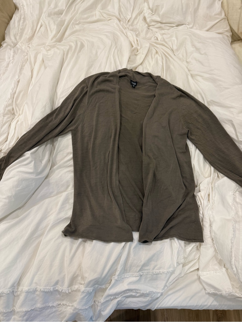 Eileen Fisher Open-Front Cardigan - Taupe
